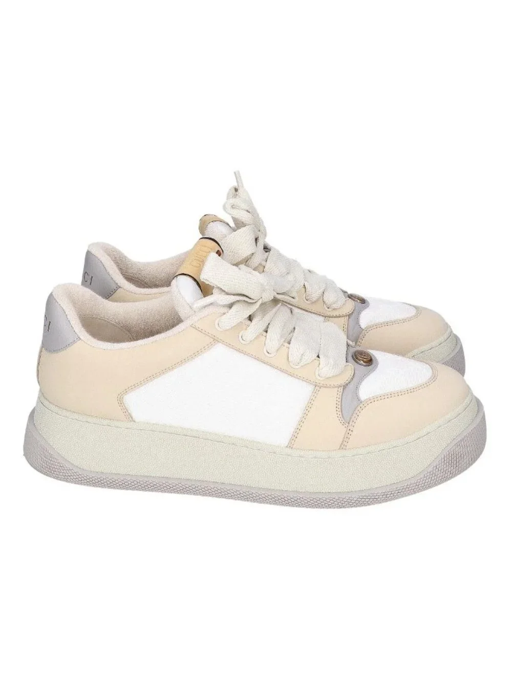 Gucci Beige GG Screener Low-Top Sneakers 10